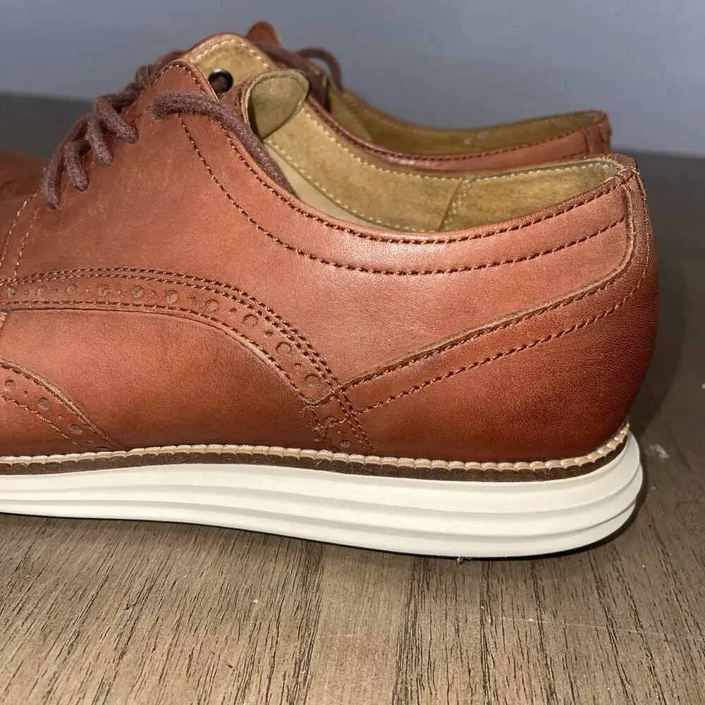 Cole Haan Mens Size 12M OriginalGrand Wingtip Oxfords Brown Leather C26471